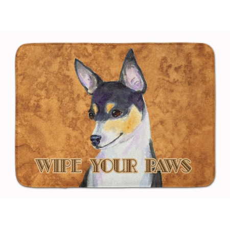 Carolines Treasures Toy Fox Terrier Wipe Your Paws Machine Washable Memory Foam Mat SS4882RUG